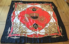Black and Red Coaching Horse Drawn Carriage Scarf