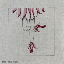 Patti Mann Needlepoint Ballerina Dancer Handpainted Needlepoint Canvas 18 Mesh