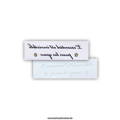2 x L'essentiel est invisible pour les yeux Tattoo - Temporary Tattoo (2)