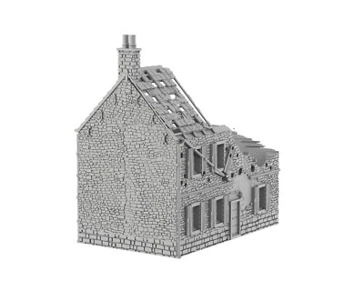 WARGAME ZONE MAISON EN PIERRES DETRUITE 61-NORDV02 wargame 3d printed terrain