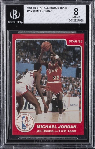 1985-86 STAR ALL-RC TEAM MICHAEL JORDAN ROOKIE RC BGS 8