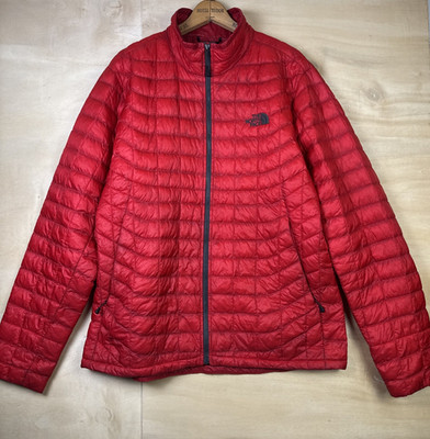 The North Face Thermoball Men s Full zip Jacket Red Sz Large READ