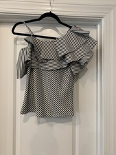 Aqua Boutique Brand Striped One Shoulder Stac...