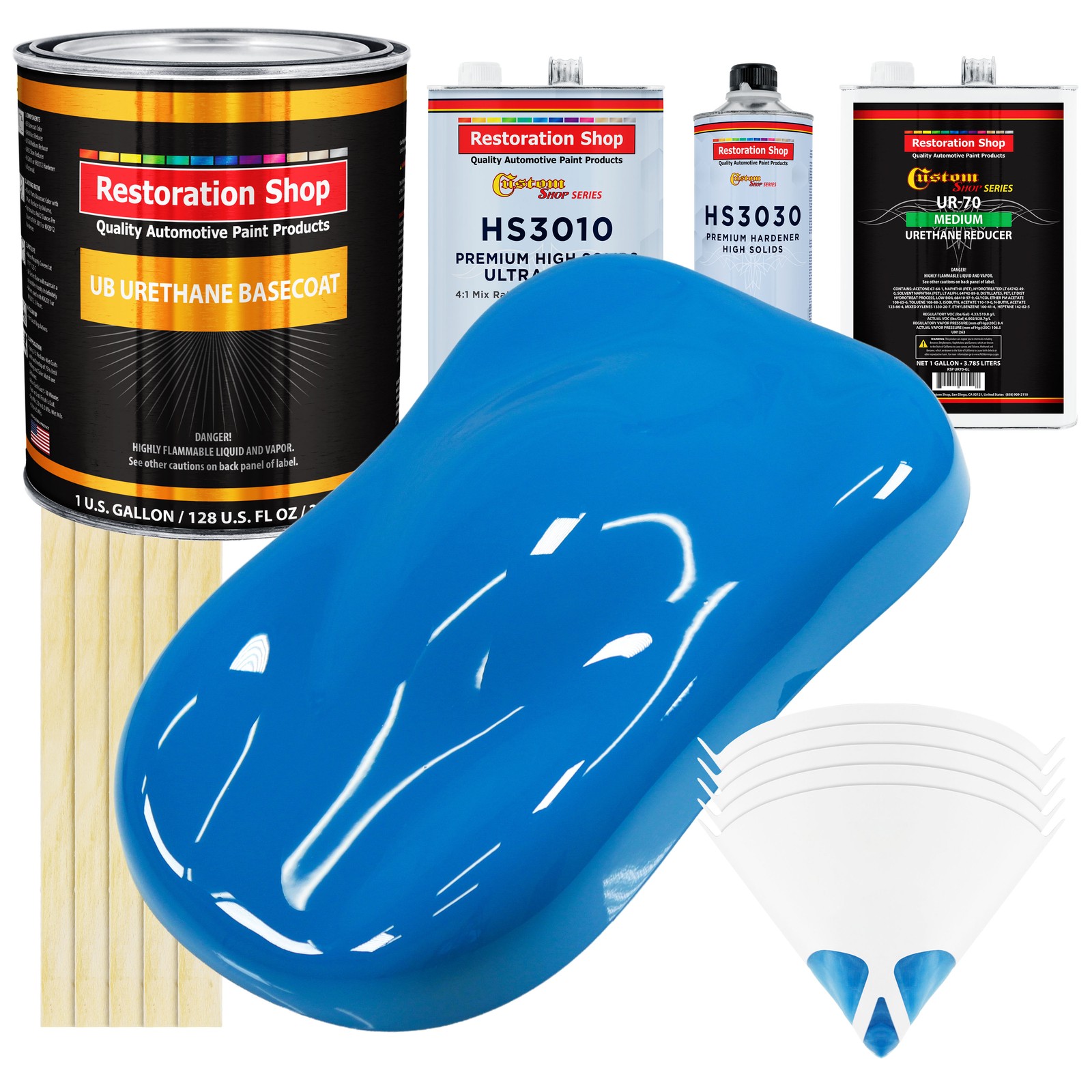 Coastal Highway Blue Urethane Basecoat Premium Gallon Auto Paint Kit