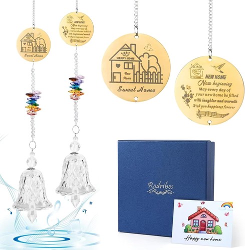 Housewarming Gifts New Home Ornament 2025 with Gift Box Round Gold Tag