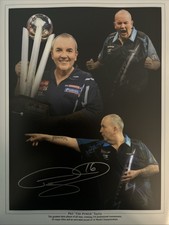 Phil Taylor The Power Darts Signed 16x12 Photo Proof Coa AFTAL Dealer