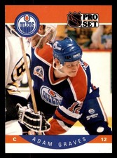  1990 Adam Graves 84 Oilers 12 Pro Set Hockey Sports Trading Card 