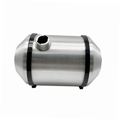JSD 10'' x16'' 5 Galllons Spun Aluminum Gas Tank / Round Fuel Tank 3/8'' NPT 