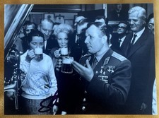 Flown Photo of Yuri Gagarin and Wife Valentina in Denmark 1972