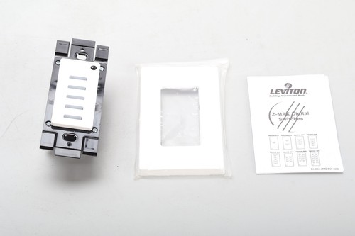 Leviton ZMDSW-5W Z-MAX Digital Pushbutton Station With Wall Plate