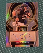 Drew Dalman Panini Select 2025 Bears Silver AUTO SIP-DDN - Retired Autograph