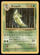 Metapod 54/102 Common Base Set Unlimited Pokemon Moderately Played