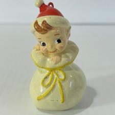 Vintage Christmas Pixie Elf in Santa's Sack Bag Ornament Josef Originals?