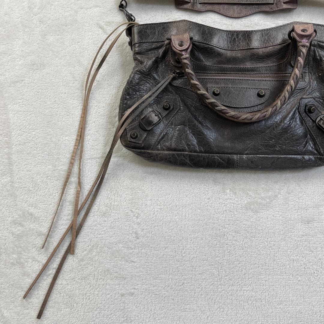 Balenciaga The First Bag Brown Leather 2Way Shoulder Handbag thumbnail 2