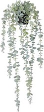 1pcs Artificial Hanging Plants, Fake Potted Eucalyptus Faux Hanging Plant for...
