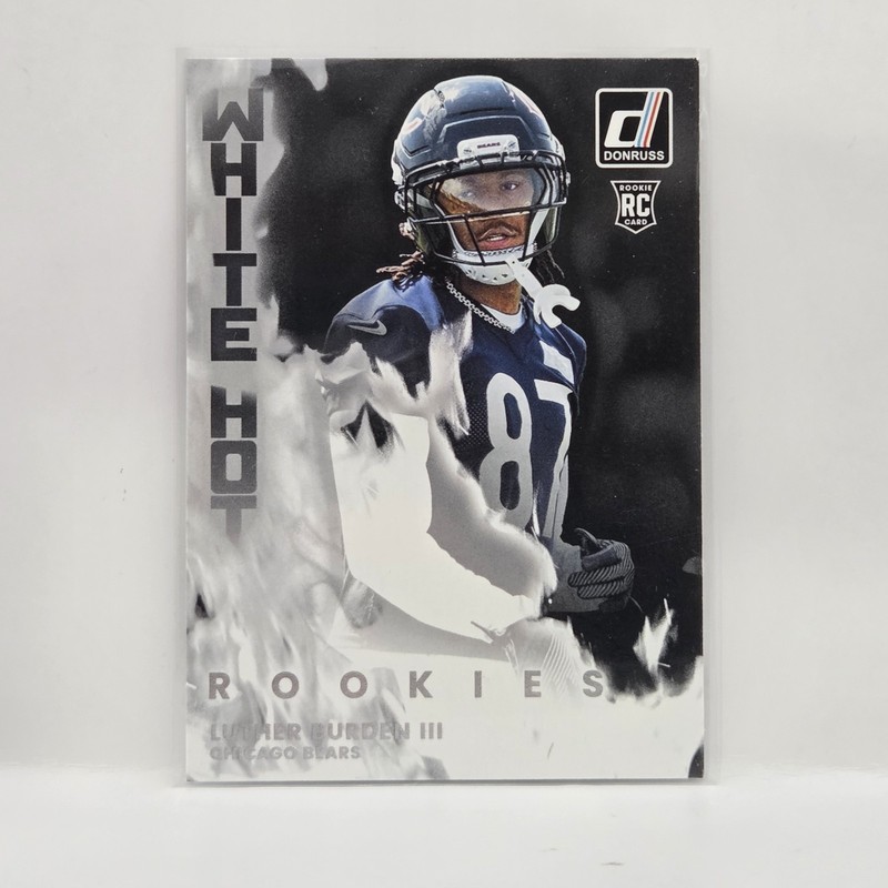 2025 Donruss #WHR-LTB Luther Burden III White Hot Rookies Chicago Bears
