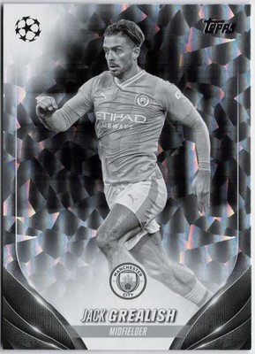 2023-24 Topps UEFA Club Competitions #124 Jack Grealish Black & White Icy #/150