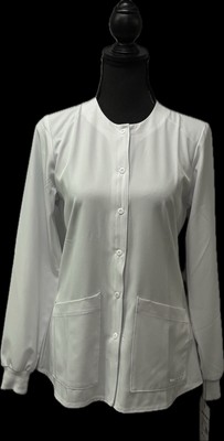 Skechers by Barco White Size XS Snap up Scrub Coat