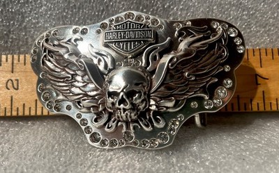 Harley-Davidson women's skull / wings belt buckle.#97772-09VW