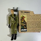 Vintage 1982 GI JOE  TANK COMMANDER Code Name STEELER w FILE CARD Tight