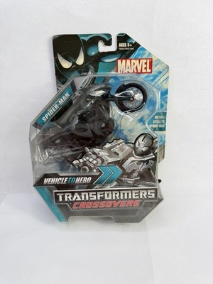 Transformers Crossovers Marvel Comics Black Costume Spider-Man Motorcycle Sealed