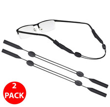Eyeglasses Strap Neck Cord - 2-Pack - Sports Band Sunglasses Black String Holder