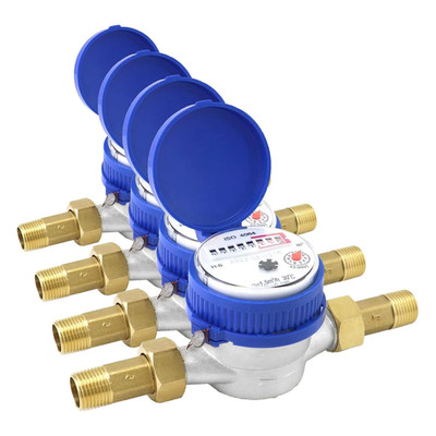 Water Meter, 1/2'' NPT 304 Stainless Steel Cold Water Flow Meter with Pulse Outpu