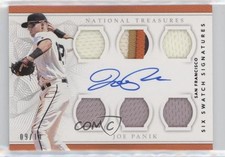 2016 National Treasures Six Swatch Signatures Black 9/10 Joe Panik Auto 0b0
