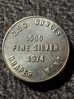 Very Rare 1974 2.5 Oz 999 Fine Silver Draper Mint Swiss Of America Bullion