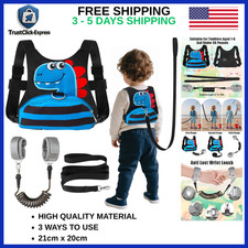 Toddler Safety Harness Leash Backpack with Anti  Lost Wrist Link Straps for Kids