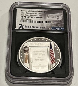 2021 Tanzania 1000S Rusty Lantern Diner Seven K 5th Anniv NGC PR 70 Ultra CAMEO