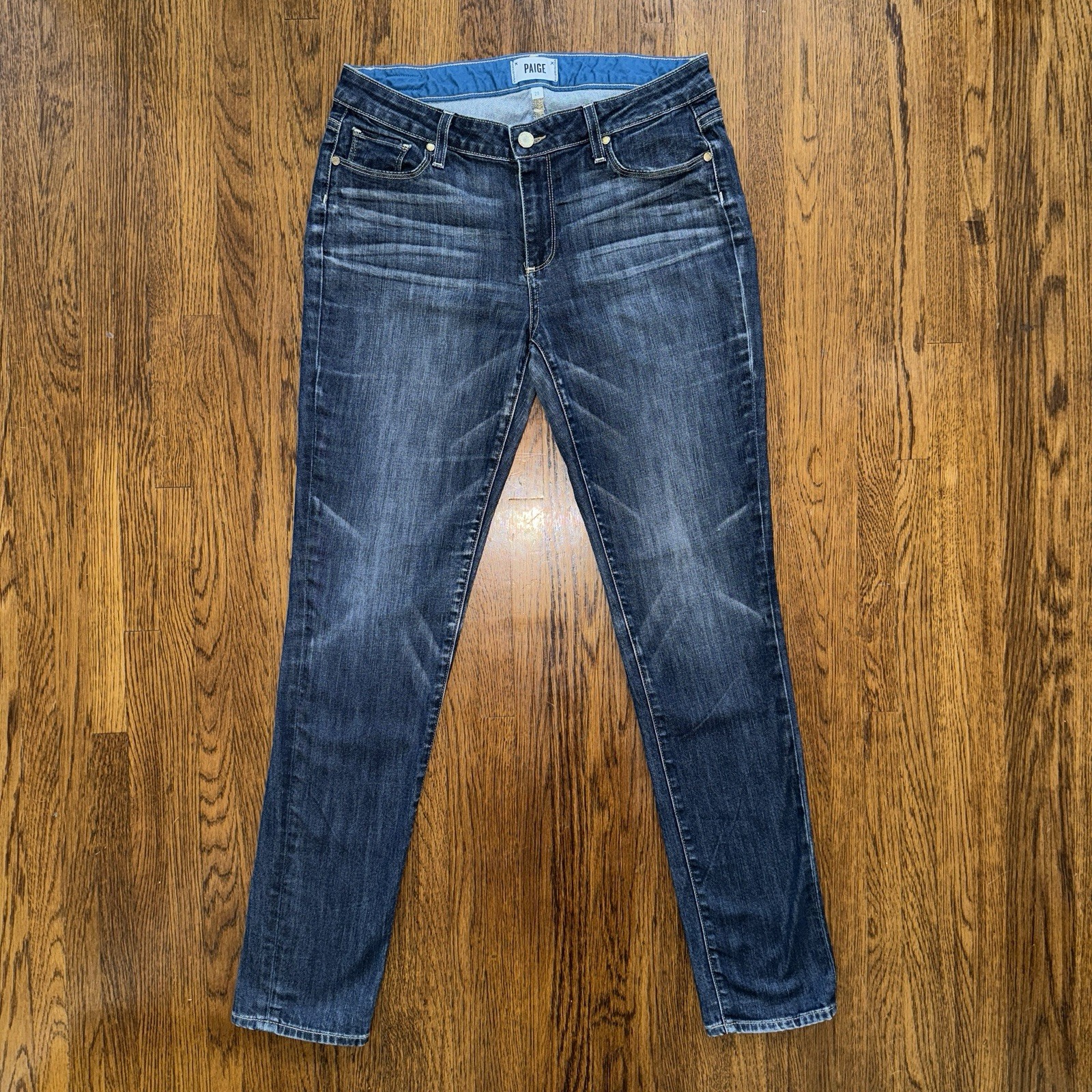 Paige Jeans Womens 28 Jimmy Jimmy Skinny Dark Wash Blue Stretch Made in USA