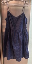 Old Navy Eyelet Navy Blue Sundress Size Lg Set Pics!