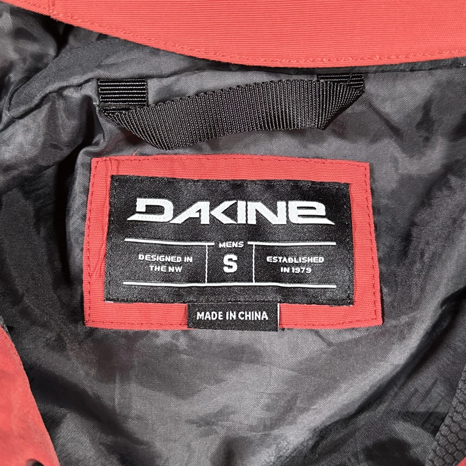 Chaqueta Dakine Para Hombre Pequeña Roja Negra Con Capucha Snowboard Esquí Parka Exterior Foto 2 de 4