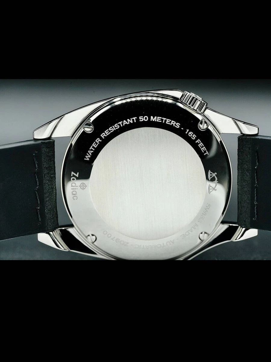 Zodiac Olympos Automatic ZO9700 Men's Watch in Black, steel 37.5mm