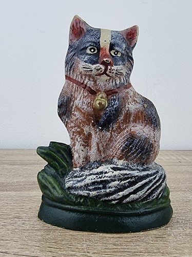 cast iron cat door stop-hand Painted Cat  - Picture 1 of 18