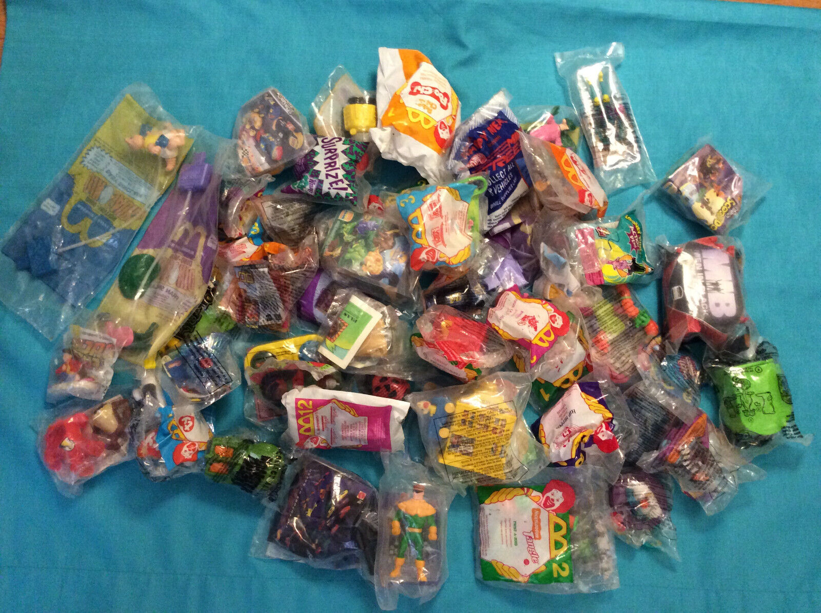 Lot of 50 McDonalds Happy Meal Toys incl BurgerKing, Wendys, Arbys etc. NEW