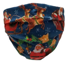 The Jolly Man Mask - Homemade/Handcrafted Reversible - Adjustable Ear Straps