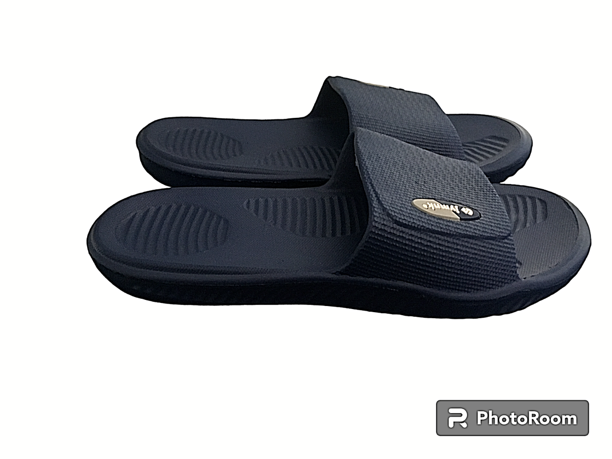 NEW MENS MEMORY FOAM Slide Sandals Indoor Outdoor House Shoe Pool