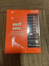 SURF ONN 90W UNIVERSAL LAPTOP CHARGING ADAPTER 10 INTERCHANGEABLE TIPS