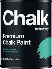 Hemway Chalk Paint Bright Teal Turquoise Matt Wall Furniture Shabby Chic - 1L