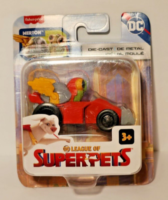 New DC League of Super-Pets MERTON TURTLE in Red Die-Cast Race Car Movie Comics