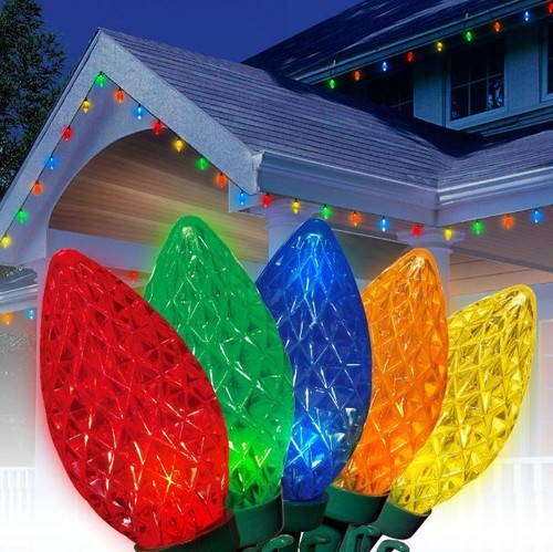 Holiday Time 400 Ct Diamond Cut C9 LED Christmas Lights 238 Ft All Color Options - Picture 8 of 13