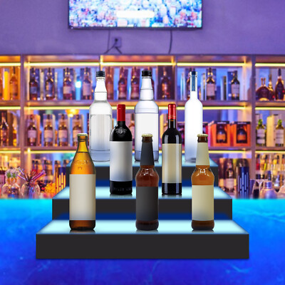 Tier LED Lighting Bar Stand Liquor Bottle Display Bar Steps for Bottles  Drinks UK