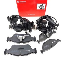 BREMBO Bremsbeläge Bremsklötze vorne hinten mit Warnkontakt BMW 3er E46