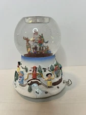 Partylite Musical Santa Workshop Snow Globe with Tealight holder