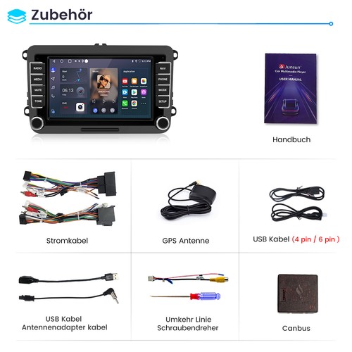 64GB Android Radio für Golf 5 6 Plus Polo Passat T5 Touran Tiguan Navi Carplay - Bild 15 von 15