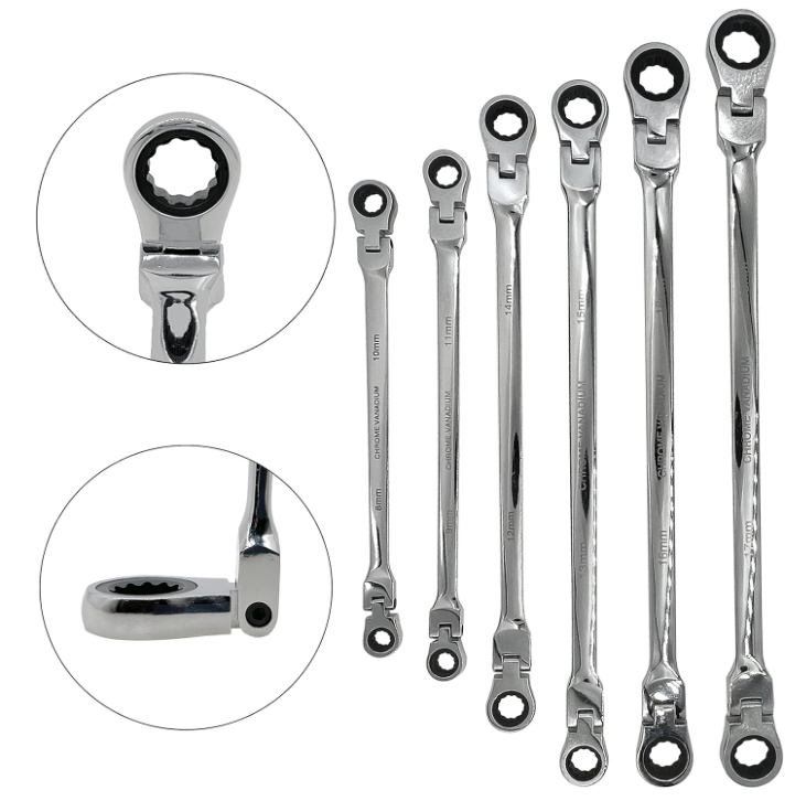 Metric 12 Sizes Extra Long Gear Ratcheting Wrench Set, 8mm19mm eBay