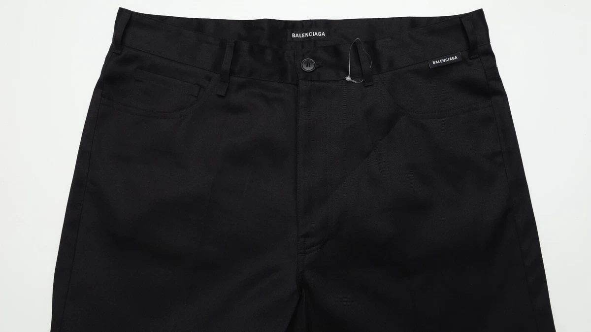 BALENCIAGA Men's 5 Pocket Cotton Wide Leg Pants Trousers EU 50 (US 34)
