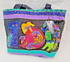 VINTAGE LAUREL BURCH DOGS  PUPPIES SMALL HANDBAG TOTE PURSE CLEAN